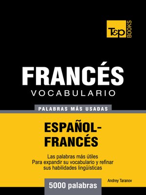 cover image of Vocabulario Español-Francés